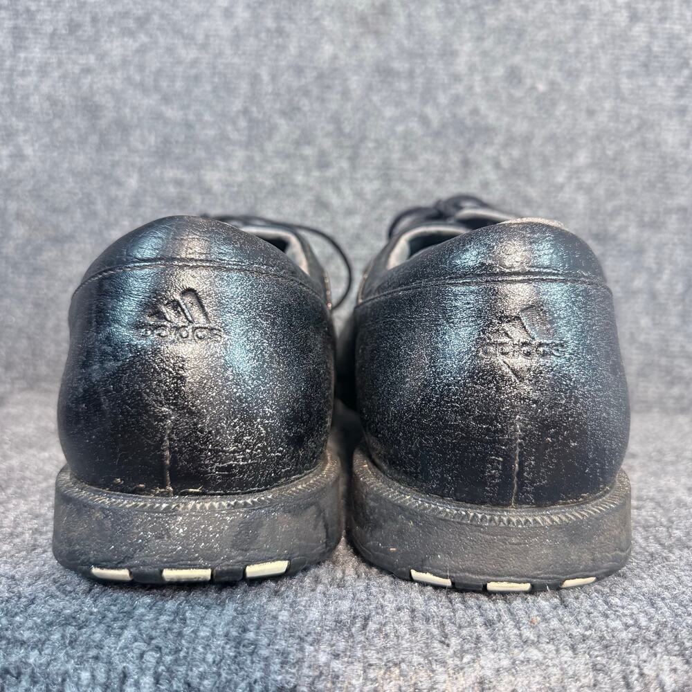 Adidas Metallic Black Leather Lace Up Oxford Style Casual Golf Shoes Mens 10 - Picture 4 of 8